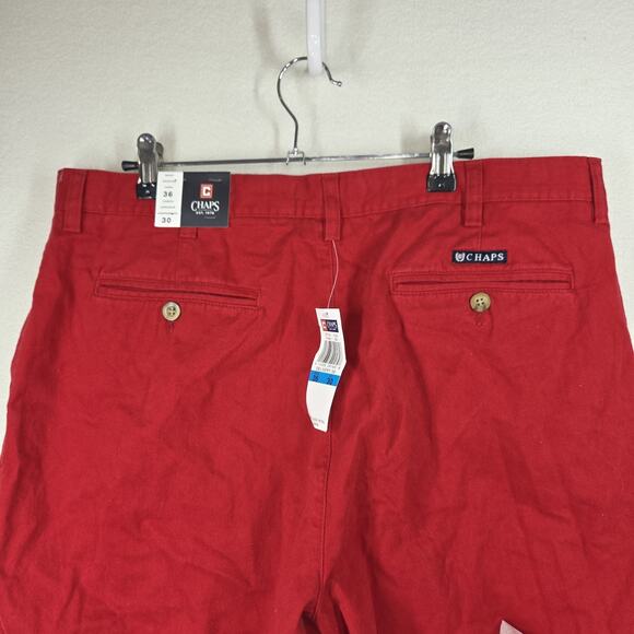 Vintage Chaps Ralph Lauren Pants Mens 36x30 Red NWT Workwear Preppy - Picture 8 of 14